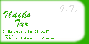 ildiko tar business card